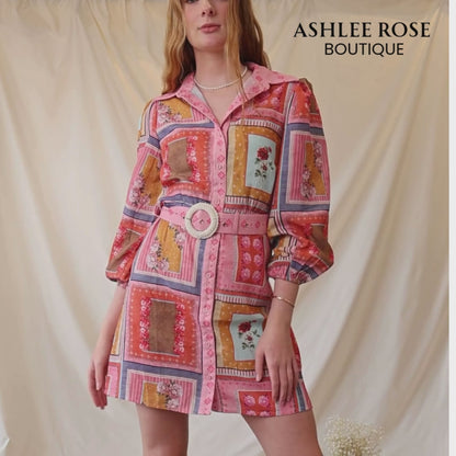 Sweet Peony Patch Dress