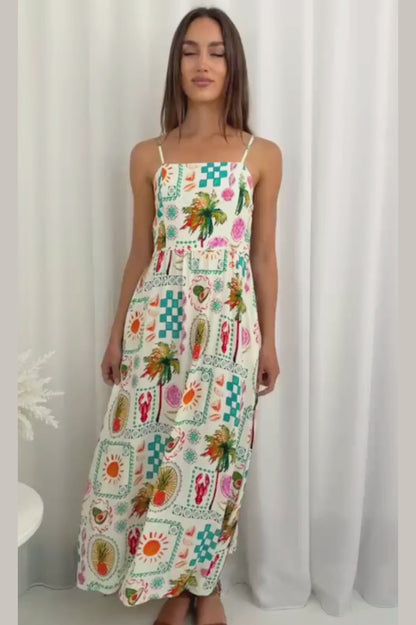 Papaya Kiss Maxi Dress