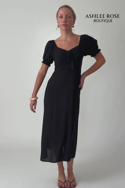 Midnight Bloom Dress- Black