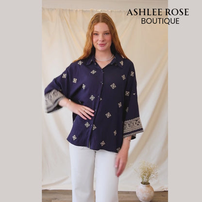 Sahara Nights Embroidered Blouse