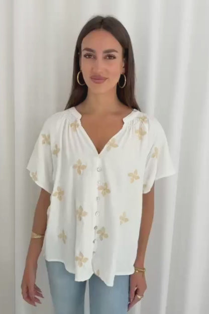 Golden Bloom Top